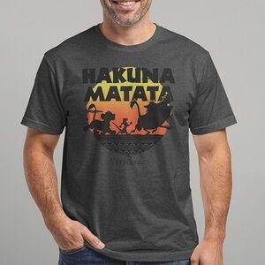Disney - Hakuna Matata Lion King Cartoon Shirt Short Sleeve Graphic Tee Size XL